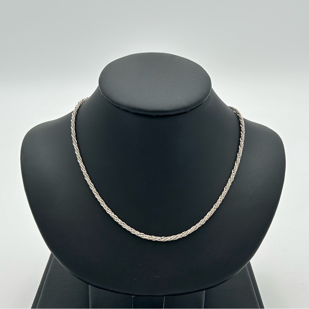 Sterling Silver Rope Chain Necklace